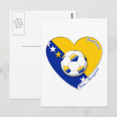 ボスニア・サッカー代表。Futbol "BOSNA" 2014 ポストカード (正面/裏面)
