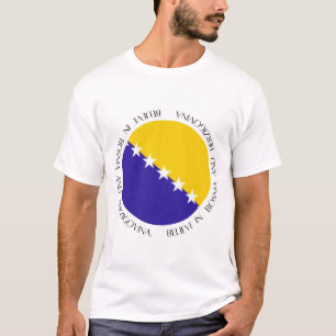 ボスニア フラグ 愛国的な衣類 Tシャツ