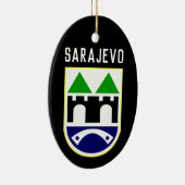 ボスニア・ヘルツェゴビナのサラエボ紋章 セラミックオーナメント (右)