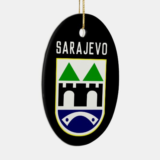 ボスニア・ヘルツェゴビナのサラエボ紋章 セラミックオーナメント (右)