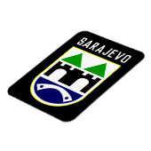 ボスニア・ヘルツェゴビナのサラエボ紋章 マグネット (左側)