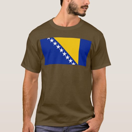 ボスニア・ヘルツェゴビナの国旗Tシャツ | ボスニア人 Tシャツ (正面)