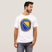 ボスニア・ヘルツェゴビナの国章 サークル Tシャツ (正面フル)