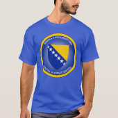 ボスニア・ヘルツェゴビナの国章 サークル Tシャツ (正面)
