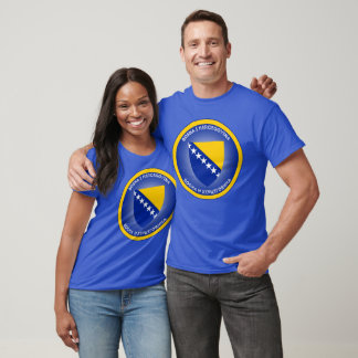 ボスニア・ヘルツェゴビナの国章 サークル Tシャツ