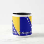 ボスニア・ヘルツェゴビナの旗のコーヒー・マグ マグカップ (中央)