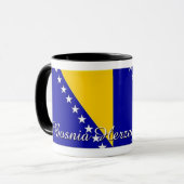 ボスニア・ヘルツェゴビナの旗のコーヒー・マグ マグカップ (正面左)