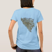 ボスニア・ヘルツェゴビナの旗+地図+テキストTシャツ Tシャツ (裏面)