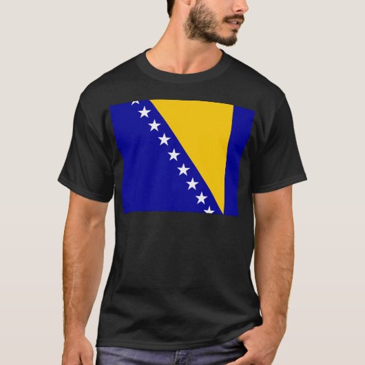 ボスニア・ヘルツェゴビナの旗 Tシャツ (正面)
