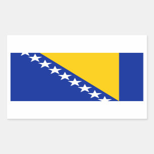 ボスニア・ヘルツェゴビナはBosnian//Herzegovinianに印を付けます 長方形シール