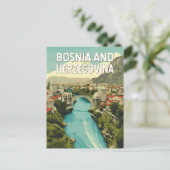 ボスニア・ヘルツェゴビナイラストレーショントラベルアート ポストカード (スタンド正面)
