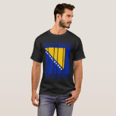 ボスニア・ヘルツェゴビナヴィンテージボスニア国旗 Tシャツ (正面フル)