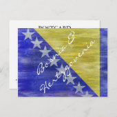 ボスニア・ヘルツェゴビナ動揺して国旗 ポストカード (正面/裏面)