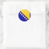 ボスニア・ヘルツェゴビナ品質国旗のサークル ラウンドシール (バッグ)