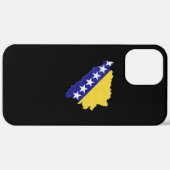 ボスニア・ヘルツェゴビナ国旗と地図 Case-Mate iPhoneケース (裏面 (横))