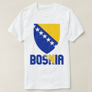 ボスニア・ヘルツェゴビナ国旗と紋章 Tシャツ