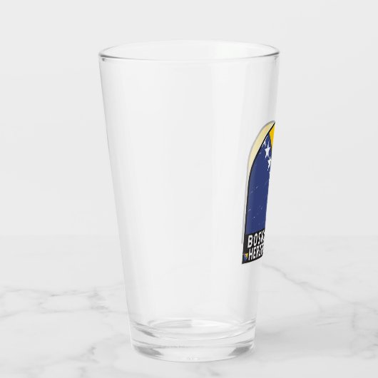 ボスニア・ヘルツェゴビナ国旗のエンブレム動揺して タンブラーグラス (右)