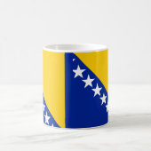 ボスニア・ヘルツェゴビナ国旗のセラミック製マグカップ コーヒーマグカップ (中央)