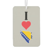 ボスニア・ヘルツェゴビナ国旗の地図が大好き カーエアーフレッシュナー (裏面)