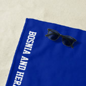 ボスニア・ヘルツェゴビナ国旗の壮麗な愛国心 ビーチタオル (インサイチュ)