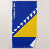 ボスニア・ヘルツェゴビナ国旗の壮麗な愛国心 ビーチタオル (正面)