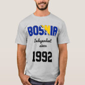 ボスニア・ヘルツェゴビナ国旗の独立性 Tシャツ (正面)