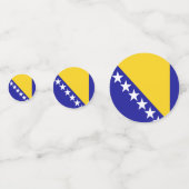 ボスニア・ヘルツェゴビナ国旗の表紙吹雪 コンフェッティ (正面)