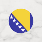 ボスニア・ヘルツェゴビナ国旗の表紙吹雪 コンフェッティ (スモール正面)