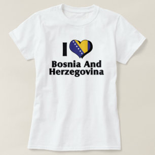 ボスニア・ヘルツェゴビナ国旗大好き Tシャツ
