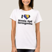 ボスニア・ヘルツェゴビナ国旗大好き Tシャツ (正面)