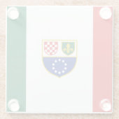 ボスニア・ヘルツェゴビナ国旗 ガラスコースター (裏面)