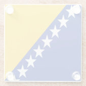 ボスニア・ヘルツェゴビナ国旗 ガラスコースター (裏面)