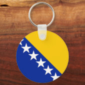 ボスニア・ヘルツェゴビナ国旗 キーホルダー (正面)