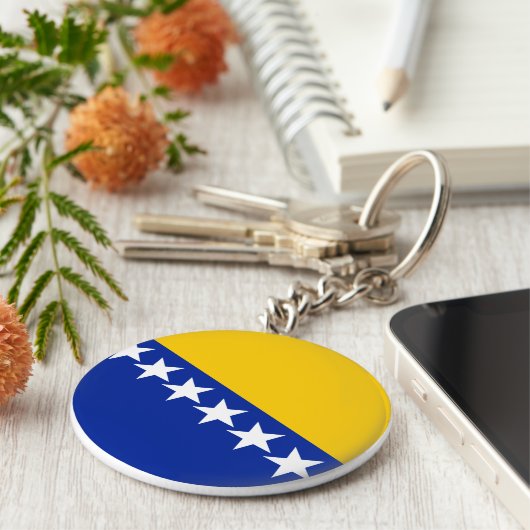 ボスニア・ヘルツェゴビナ国旗 キーホルダー (側面)