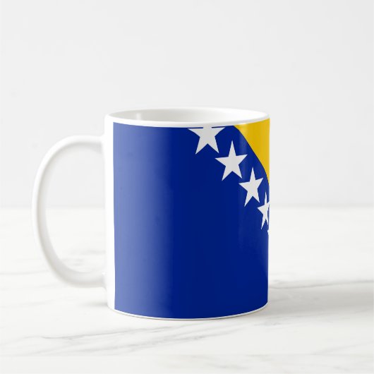 ボスニア・ヘルツェゴビナ国旗 コーヒーマグカップ (左)