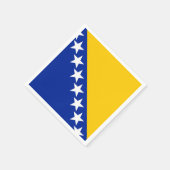 ボスニア・ヘルツェゴビナ国旗 スタンダードカクテルナプキン (角)