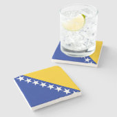 ボスニア・ヘルツェゴビナ国旗 ストーンコースター (横)