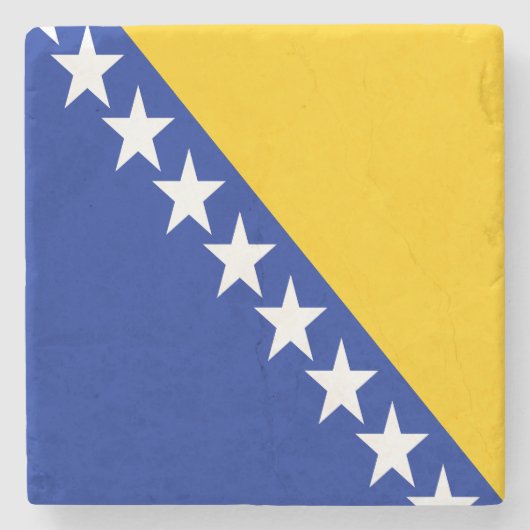 ボスニア・ヘルツェゴビナ国旗 ストーンコースター (正面)