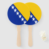ボスニア・ヘルツェゴビナ国旗 ハンドファン (正面&裏面)