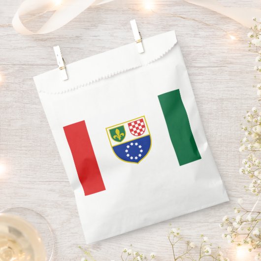 ボスニア・ヘルツェゴビナ国旗 フェイバーバッグ (クリップ留めされた状態)