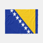 ボスニア・ヘルツェゴビナ国旗 フリースブランケット (正面(横))