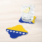 ボスニア・ヘルツェゴビナ国旗 ペーパーコースター (インサイチュ)