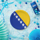 ボスニア・ヘルツェゴビナ国旗 ペーパープレート (パーティー)