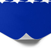 ボスニア・ヘルツェゴビナ国旗 ポスター (角)