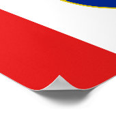 ボスニア・ヘルツェゴビナ国旗 ポスター (角)