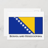 ボスニア・ヘルツェゴビナ国旗 ポストカード (正面/裏面)