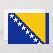 ボスニア・ヘルツェゴビナ国旗 ポストカード (正面/裏面)