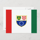 ボスニア・ヘルツェゴビナ国旗 ポストカード (正面/裏面)