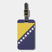 ボスニア・ヘルツェゴビナ国旗 ラゲッジタグ (正面縦)