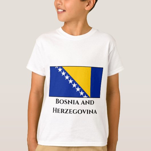 ボスニア・ヘルツェゴビナ国旗 Tシャツ (正面)